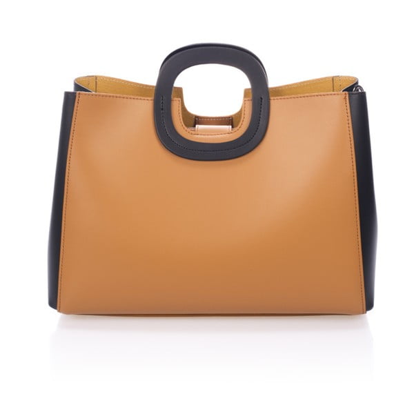 Koniakowa torebka skórzana Markese Cremio-image-2