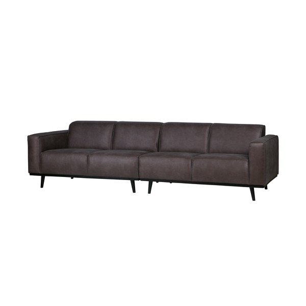 Ciemnoszara sofa z imitacji skóry BePureHome Statement, 280 cm-image-3