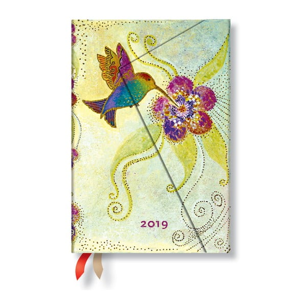 Kalendarz na 2019 rok Paperblanks Hummingbird Verso, 10x14 cm