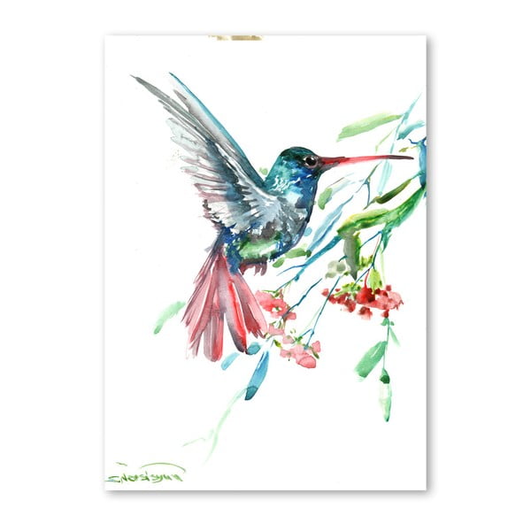 Plakat Humming Bird Flowers (projekt Surena Nersisyana), 60x42 cm