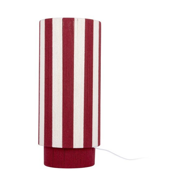 Czerwona/biała lampa stołowa z liny (wysokość 58 cm) Vienna Stripes – Leitmotiv