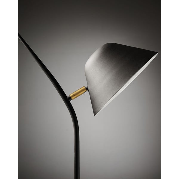Czarna lampa stojąca z metalowym kloszem (wysokość 152 cm) Aurelia – Kave Home-image-2