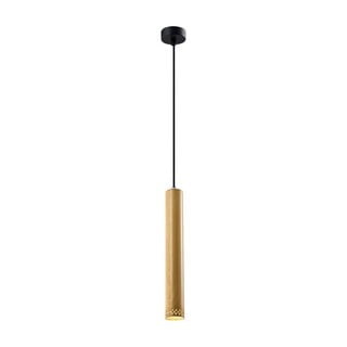 Czarna lampa wisząca z metalowym kloszem ø 7 cm Tubo – Candellux Lighting