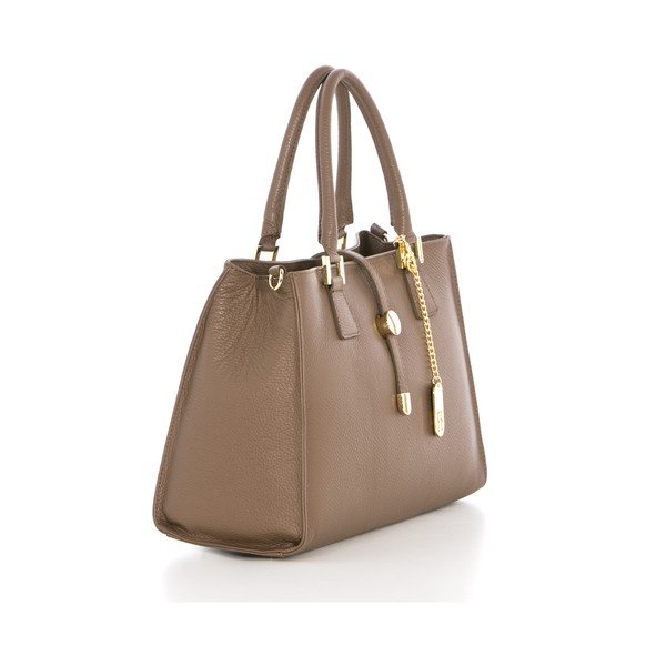 Skórzana torebka Dol Taupe-image-1