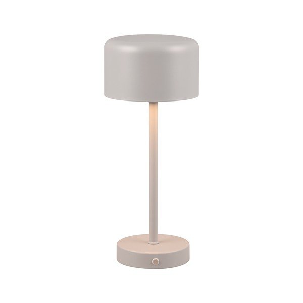 Jasnoszara lampa stołowa LED ze ściemniaczem (wys. 30 cm) Jeff – Reality-image-3