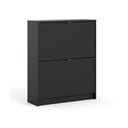 Czarna uchylna szafka na buty Shoes – Tvilum