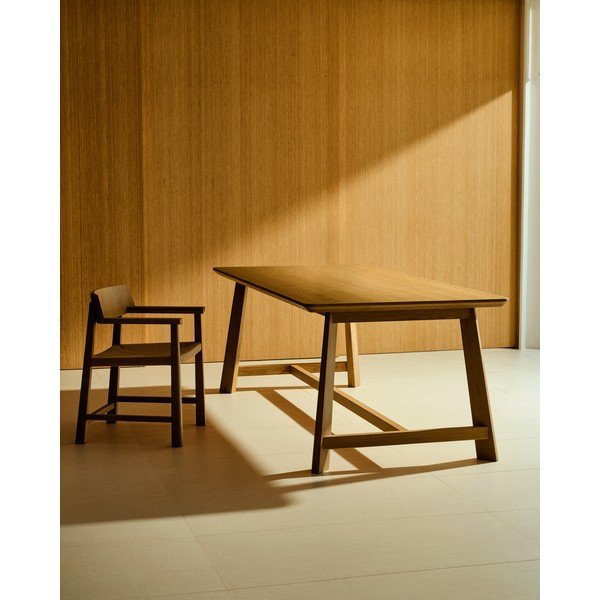 Stół z blatem w dekorze dębu 100x220 cm Idun – Kave Home-image-1