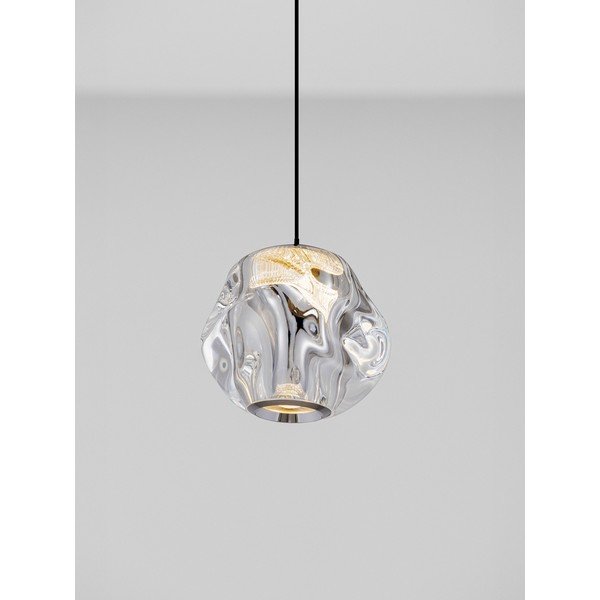 Metalowa lampa wisząca LED ze ściemniaczem w kolorze matowej czerni z kloszem ze szkła akrylowego ø 10 cm Ifos – Nova Luce-image-2
