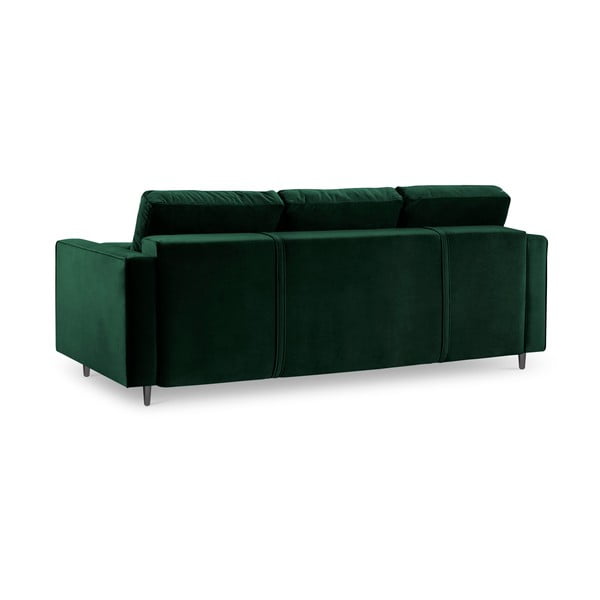 Zielona aksamitna rozkładana sofa Milo Casa Santo-image-4