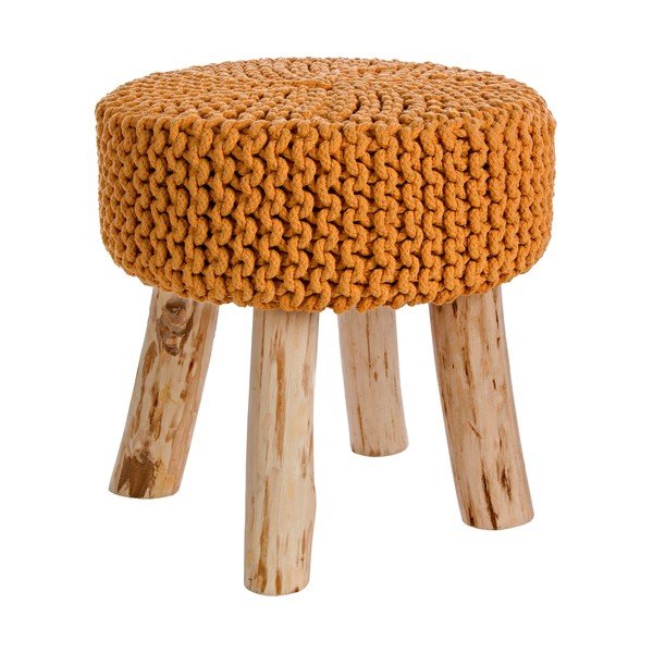 Taboret Interccio Orange, 40x40 cm