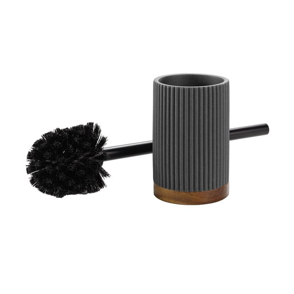 Antracytowa szczotka do WC z żywicy polimerowej Niagara – douceur d'intérieur-image-3