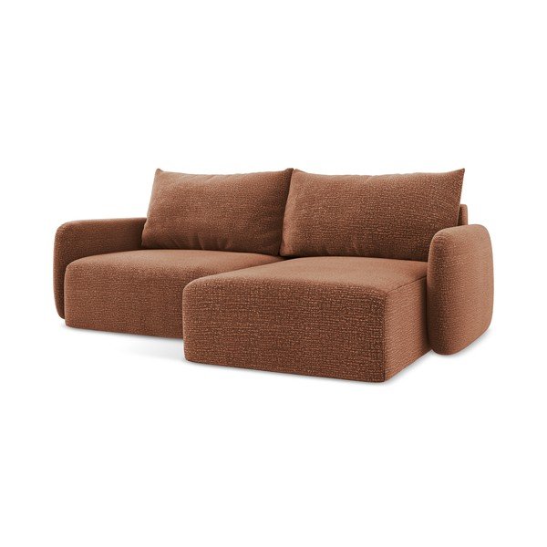 Ceglasty rozkładany/ze schowkiem narożnik (prawostronny) Kalena – Makamii-image-1