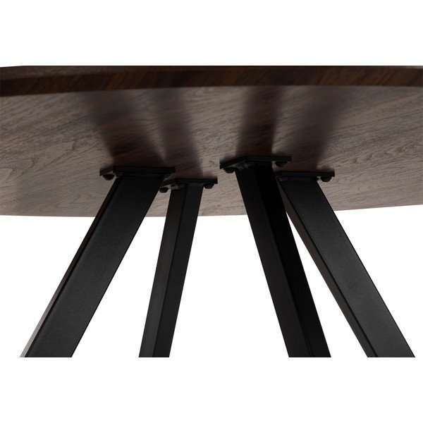 Okrągły stół w dekorze orzecha ø 120 cm Rivo – Bonami Essentials-image-4