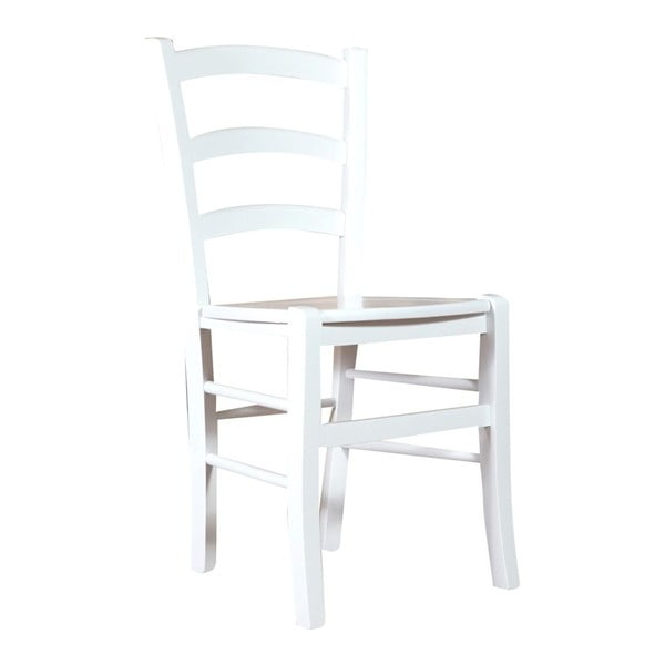 Białe krzesło z drewna bukowego Alpha