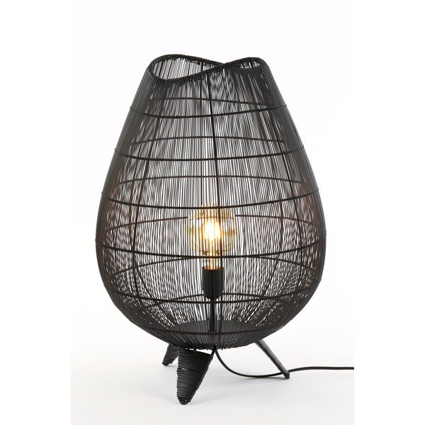 Lampa stołowa w kolorze matowej czerni z metalowym kloszem (wysokość 56 cm) Yumi – Light & Living-image-2