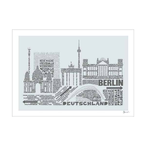 Plakat Berlin Grey&Grey, 50x70 cm