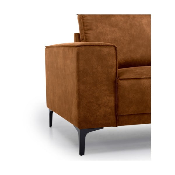 Koniakowy fotel z imitacji skóry Scandic Copenhagen Preston-image-1