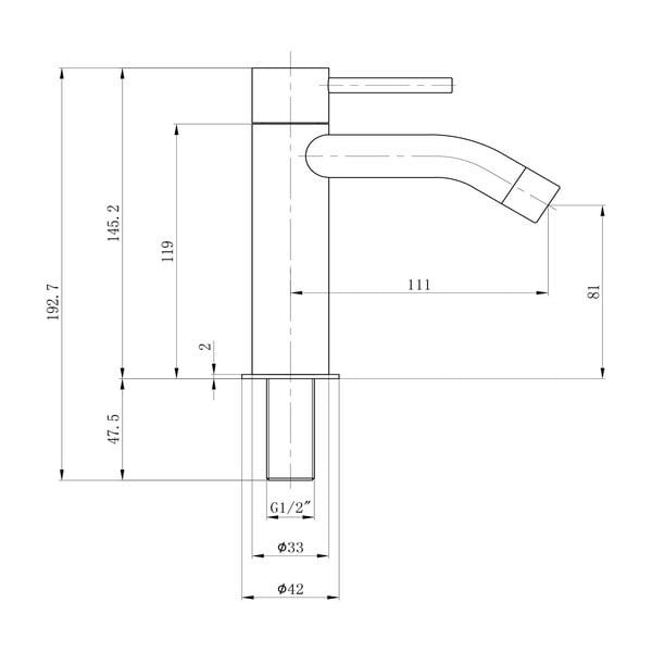 Zawór umywalkowy w kolorze srebra z połyskiem Small – Sapho-image-3