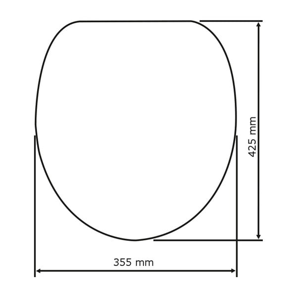 Jasnoszara deska sedesowa wolnoopadająca Wenko Oak, 42,5x35,5 cm-image-3
