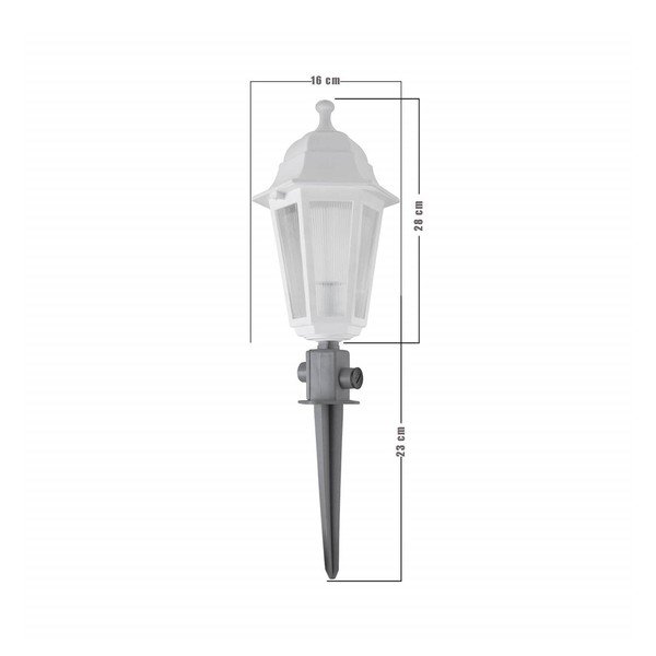 Biała lampa ogrodowa LED Homemania Decor Optic-image-1