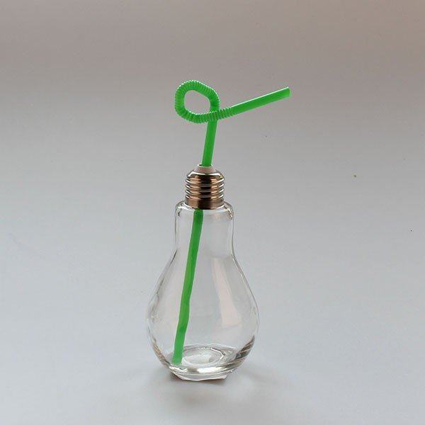 Szklanka z zieloną słomką Dakls, obj. 250 ml
