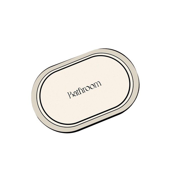 Kremowy dywanik łazienkowy 60x100 cm Farbelle – Foutastic