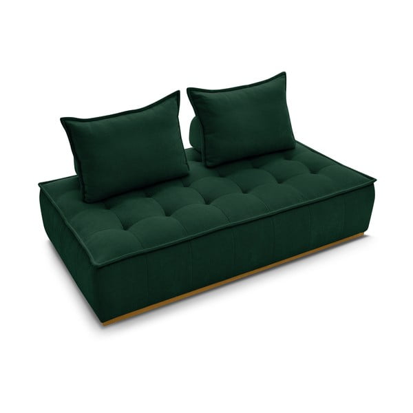 Ciemnozielona sofa z tkaniny szenilowej 175 cm Elisa – Bobochic Paris-image-4