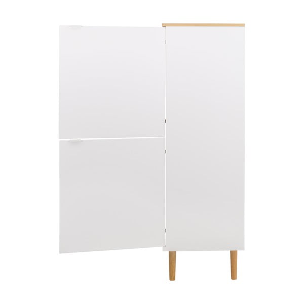 Biała wysoka komoda w dekorze dębu 109x137 cm Skagen – Tenzo-image-3