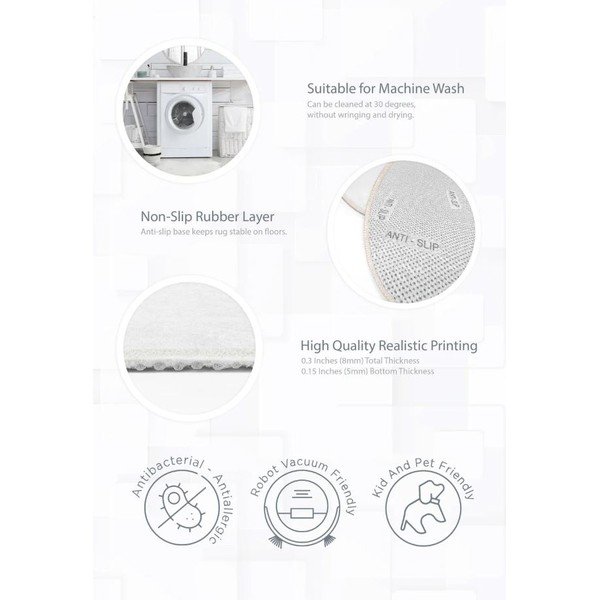 Dywan dziecięcy odpowiedni do prania ø120 cm Dainty Animals – Mila Home-image-4