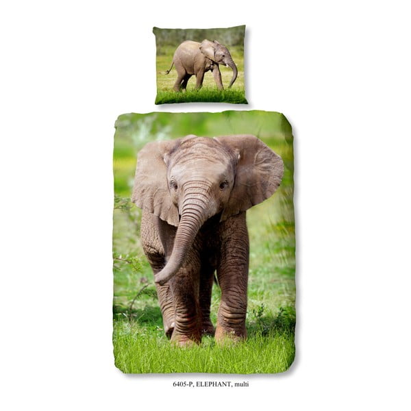 Bawełniana pościel dziecięca Muller Textiels Elephant, 140x200 cm