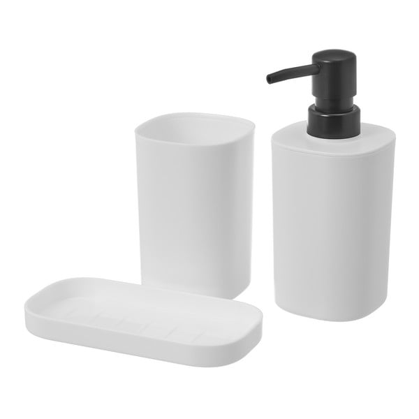 Biały zestaw akcesoriów łazienkowych – Casa Selección-image-1