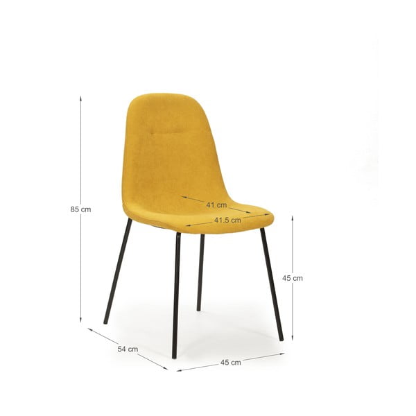 Żółte krzesła zestaw 4 szt. Renne – Marckeric-image-4