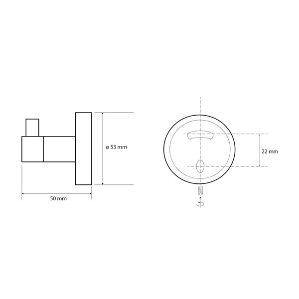 Mosiężny haczyk w kolorze srebra Sapho X-Round-image-2