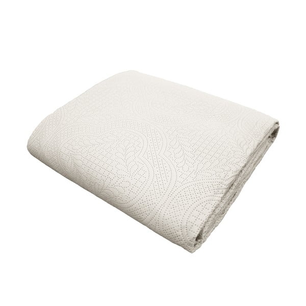 Kremowy zestaw narzuty na łóżko i poszewki na poduszkę z mikrowłókna 240x260 cm Romane – douceur d'intérieur