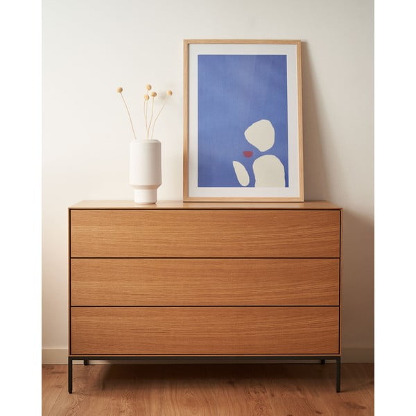 Niska komoda w dekorze dębu 110x75 cm Vedrana – Kave Home-image-1