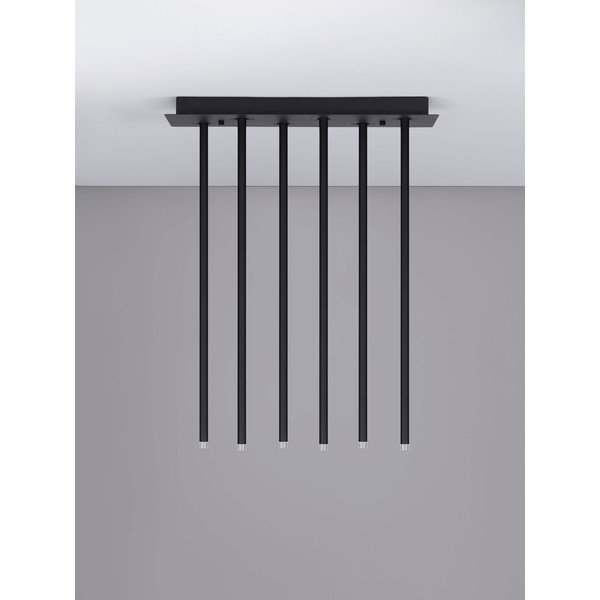Aluminiowa lampa sufitowa LED z elastyczną konstrukcją w kolorze matowej czerni 20x50 cm Stilvi – Nova Luce-image-4