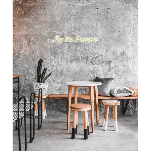 Biały neon z napisem Candy Shock Prosecco, 80x15 cm-image-3