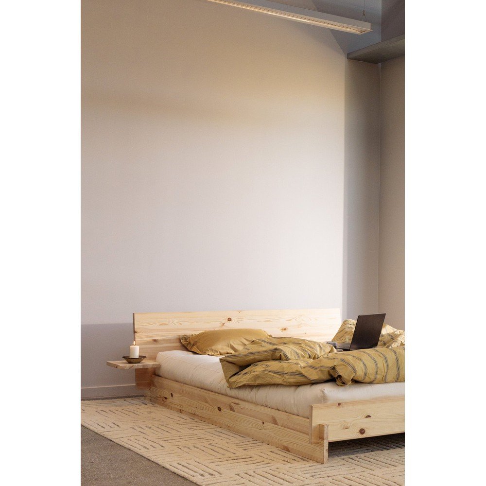 Łóżko dwuosobowe z litego drewna sosnowego ze stelażem 160x200 cm w jasnym naturalnym kolorze Latch – Karup (zdjęcie 11)