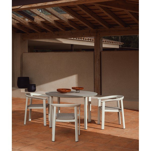 Okrągły stół ogrodowy ze szklanym blatem ø 120 cm Erice – Kave Home-image-1