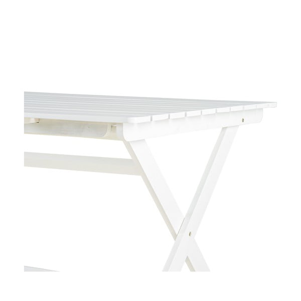 Biały stół ogrodowy z drewna akacji Bonami Essentials Natur, 114x88 cm-image-3