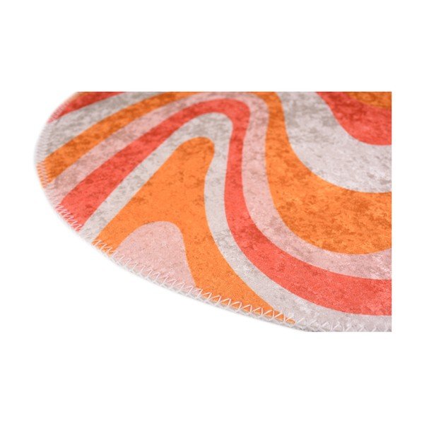 Pomarańczowy okrągły dywan odpowiedni do prania ø 100 cm Colors of Joy – Vitaus-image-2
