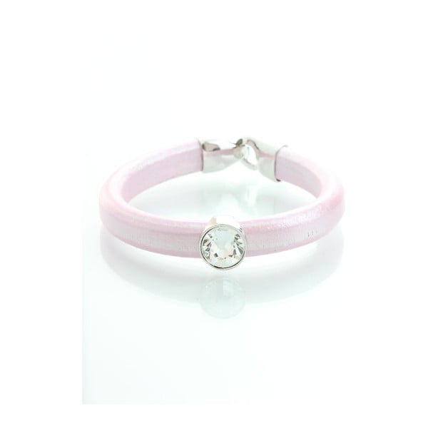 Różowa bransoletka z kryształami Swarovskiego Yasmine Clap