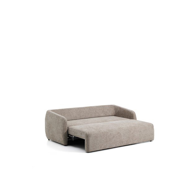 Szarobrązowa rozkładana sofa z tkaniny szenilowej 218 cm Laira – Kave Home-image-3