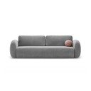Ciemnoszara aksamitna rozkładana/ze schowkiem sofa 262 cm Tonale – Cosmopolitan Design