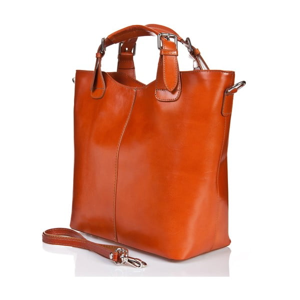 Koniakowa skórzana torebka Massimo Castelli Valeria-image-2