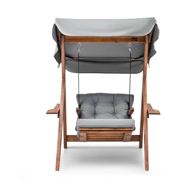 Szara drewniana huśtawka ogrodowa Galata – Floriane Garden-image-2