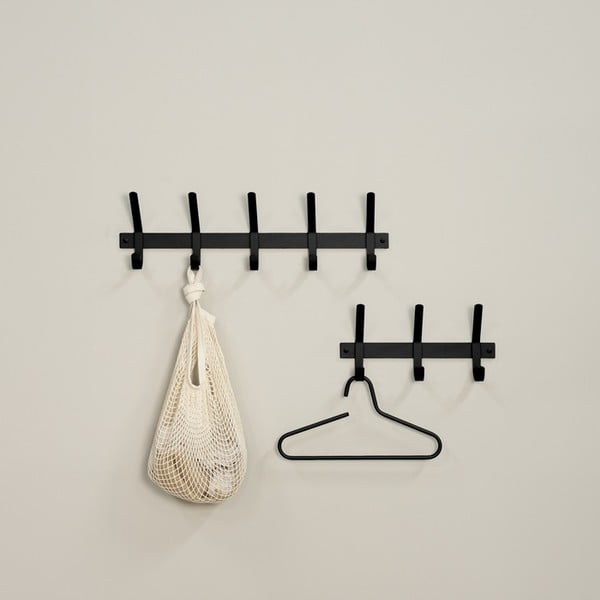 Czarny metalowy wieszak ścienny 40 cm Dexter – Spinder Design-image-1