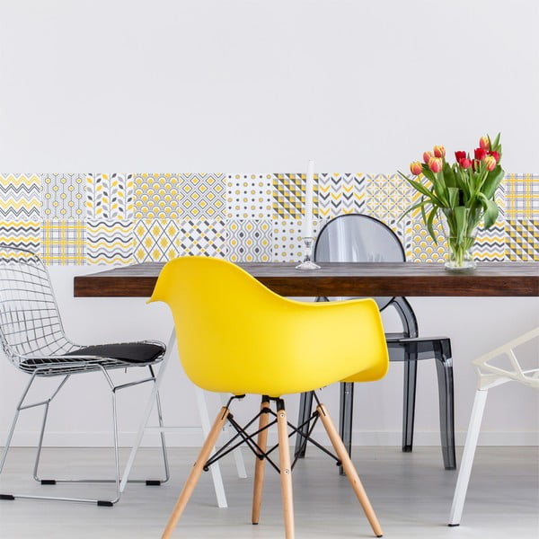 Zestaw 24 samoprzylepnych naklejek Ambiance Scandinavian Tiles Stockholm, 10x10 cm-image-1