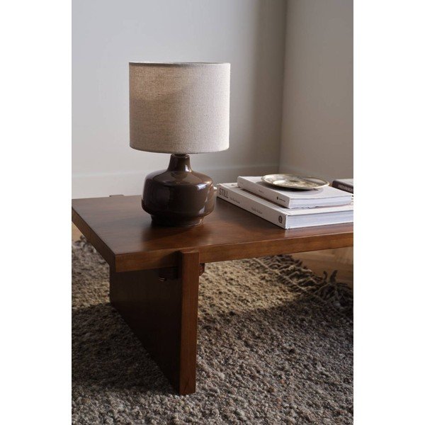 Brązowa/kremowa lampa stołowa ceramiczna (wysokość 29 cm) Laila – Jotex-image-2