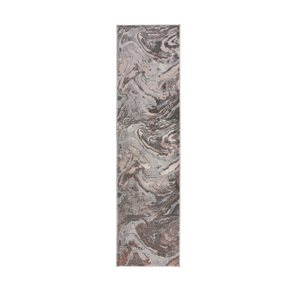 Szaro-beżowy chodnik Flair Rugs Marbled, 80x300 cm
